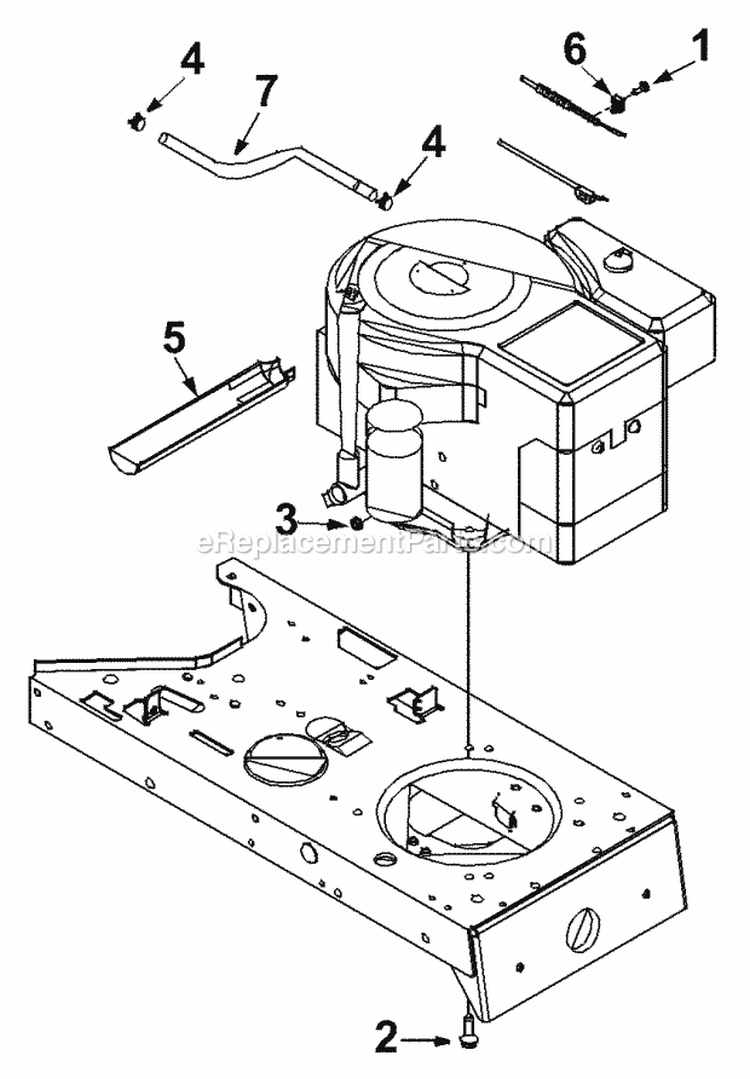 Engine Accessories Single Cylinder Diagram and Parts List for 13A4662F129 2002 Yard Machines Lawn Tractor